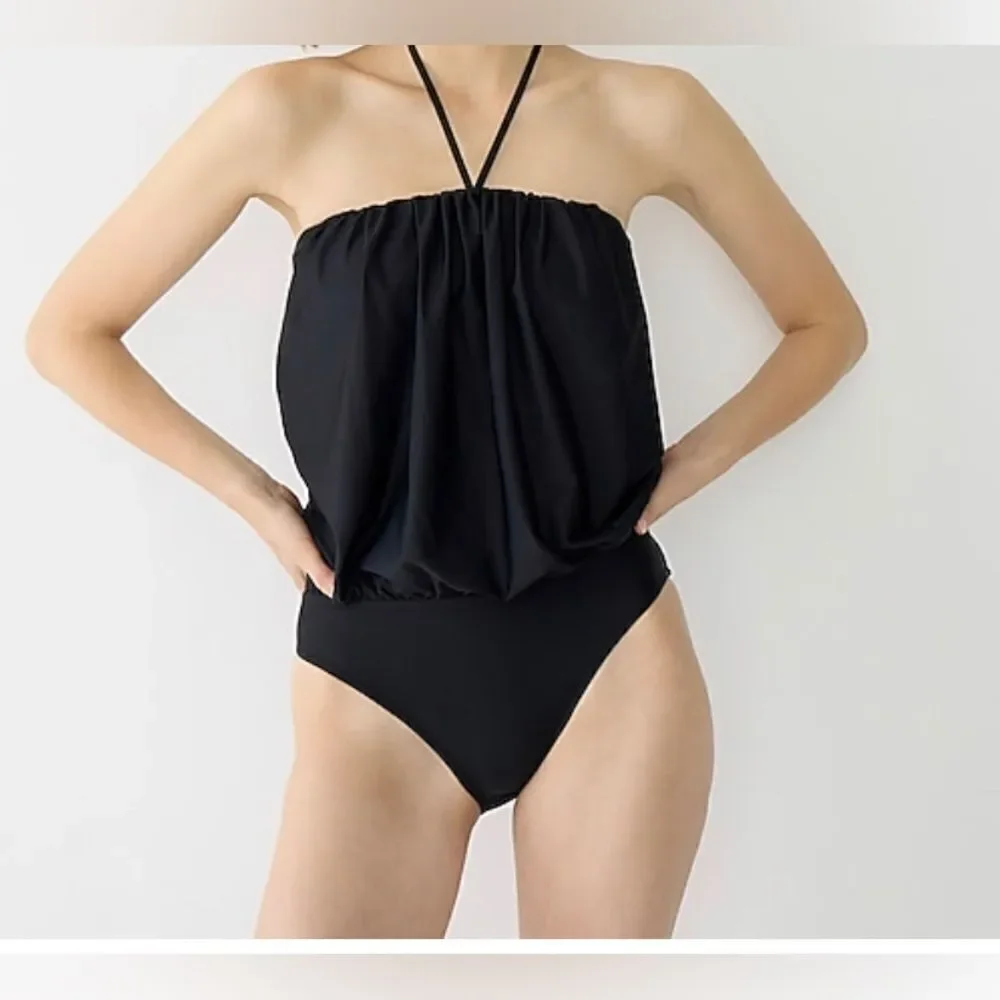 J.Crew Draped blouson one-piece NWT Size 14 - Picture 8 of 9